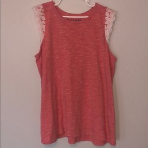 Abercrombie Orange Tank w/ Lace